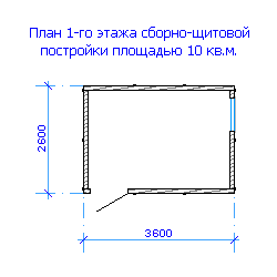 План первого этажа дачной постройки