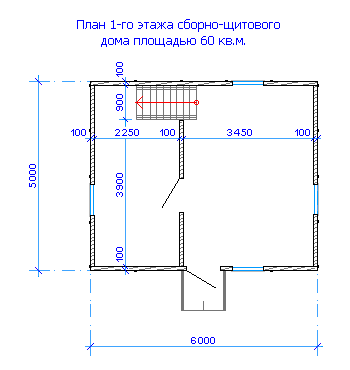 План первого этажа дачного дома